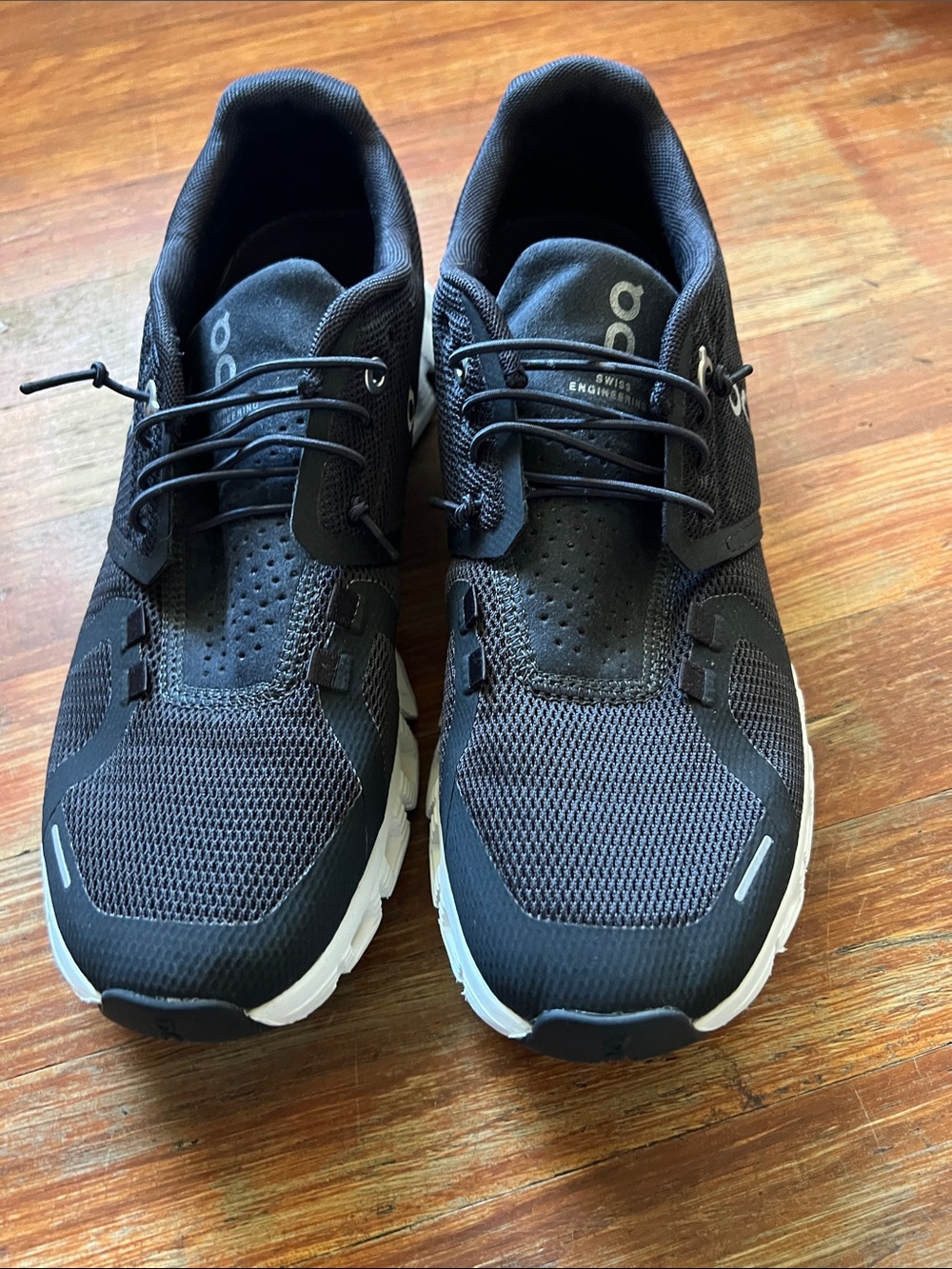 On Running Men's Black and White Lightweight Running Sneakers